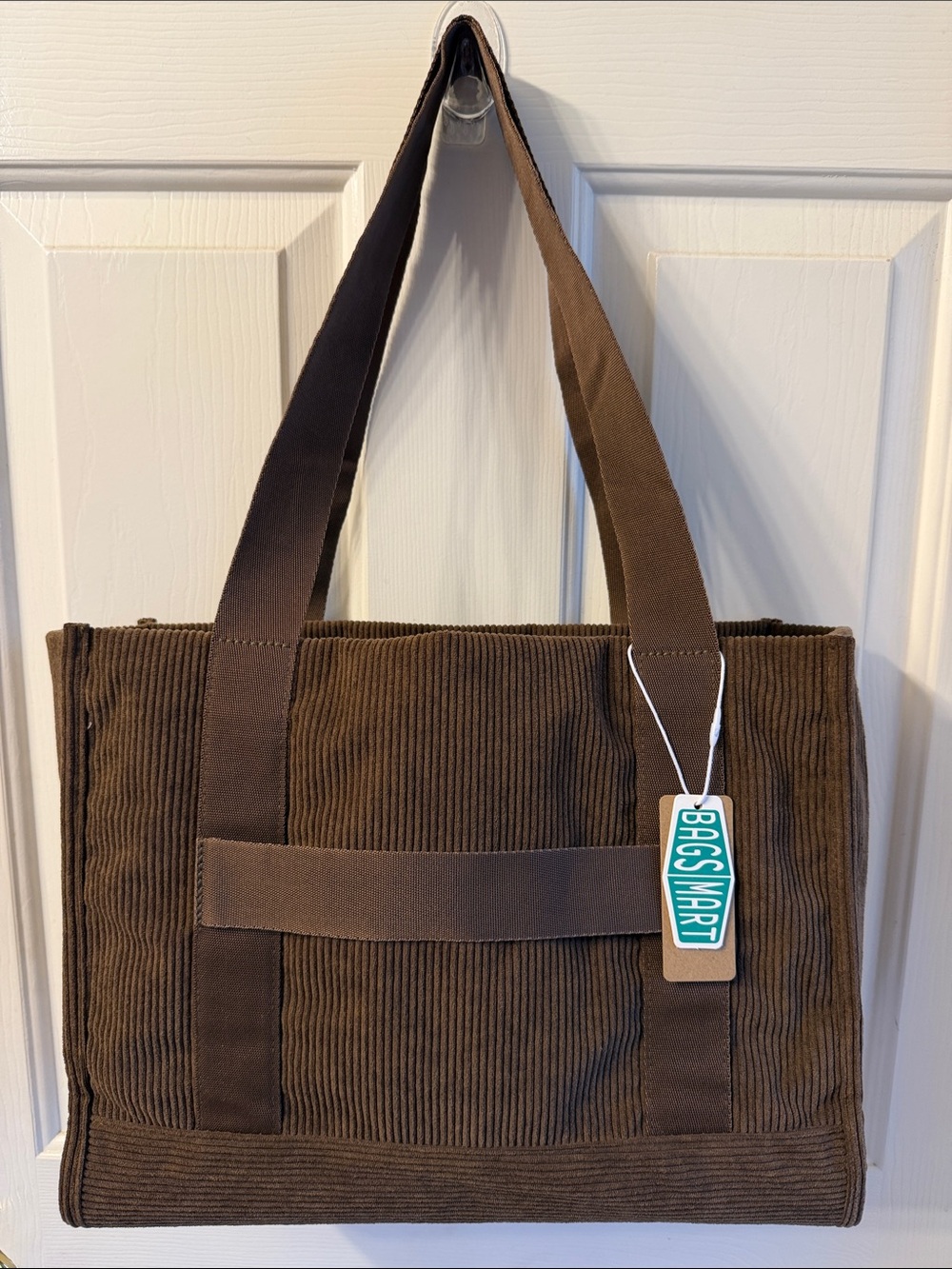 Bagsmart Brown Corduroy Tote Bag